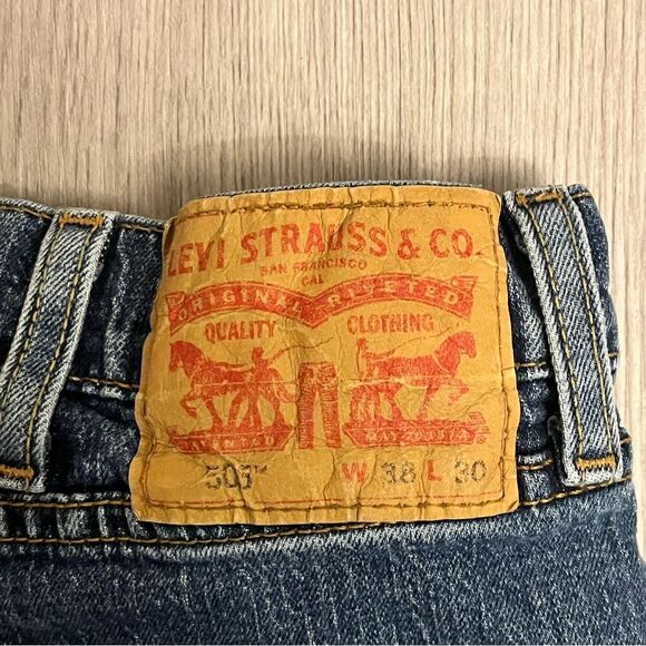 Levi’s 505 Regular Fit Jeans Glowing - Medium Wash - Stretch Size W38 x L30 - Picture 9 of 13
